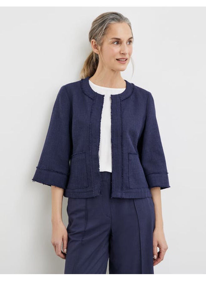 GERRY WEBER Blazer jacket with fringed edges  - Image 5