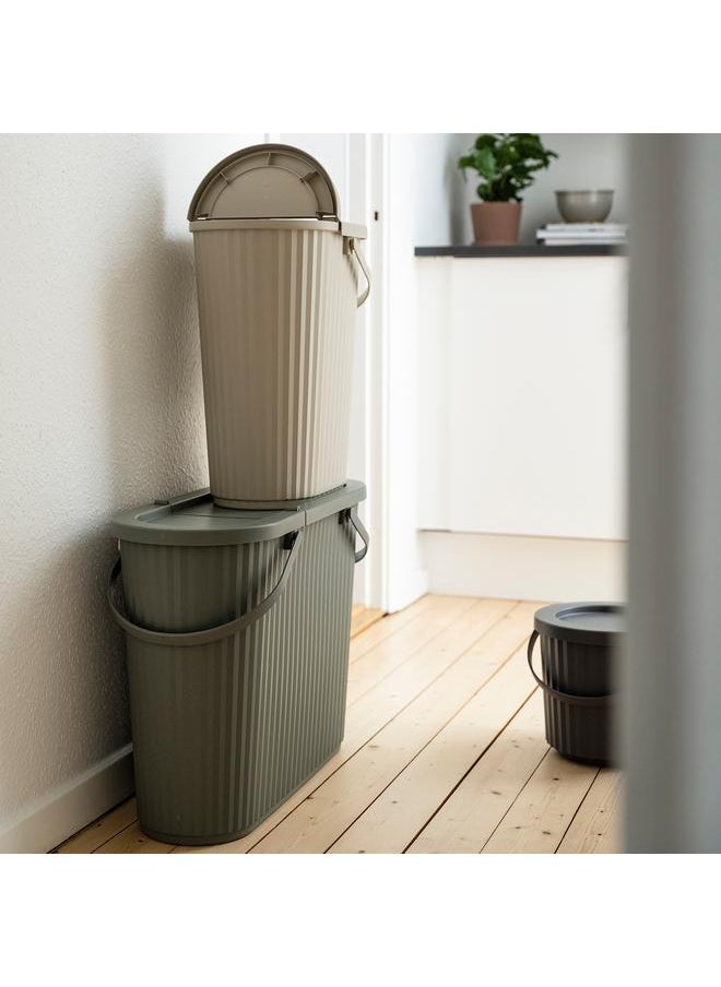 Zaboon - Bin With Lid, Grey-Beige, 26 L - Image 1