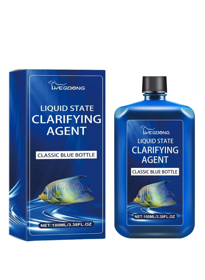 YEGBONG Liquid State Clarifying Agent, All-Natural Aquarium Algae Remover, Fish Tank Cleaner with Beneficial Bacteria & Enzymes, Safe for Freshwater & Saltwater Fish, Keeps Tank Clear and Healthy 100ml - Image 1