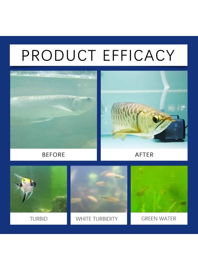YEGBONG Liquid State Clarifying Agent, All-Natural Aquarium Algae Remover, Fish Tank Cleaner with Beneficial Bacteria & Enzymes, Safe for Freshwater & Saltwater Fish, Keeps Tank Clear and Healthy 100ml - Image 4