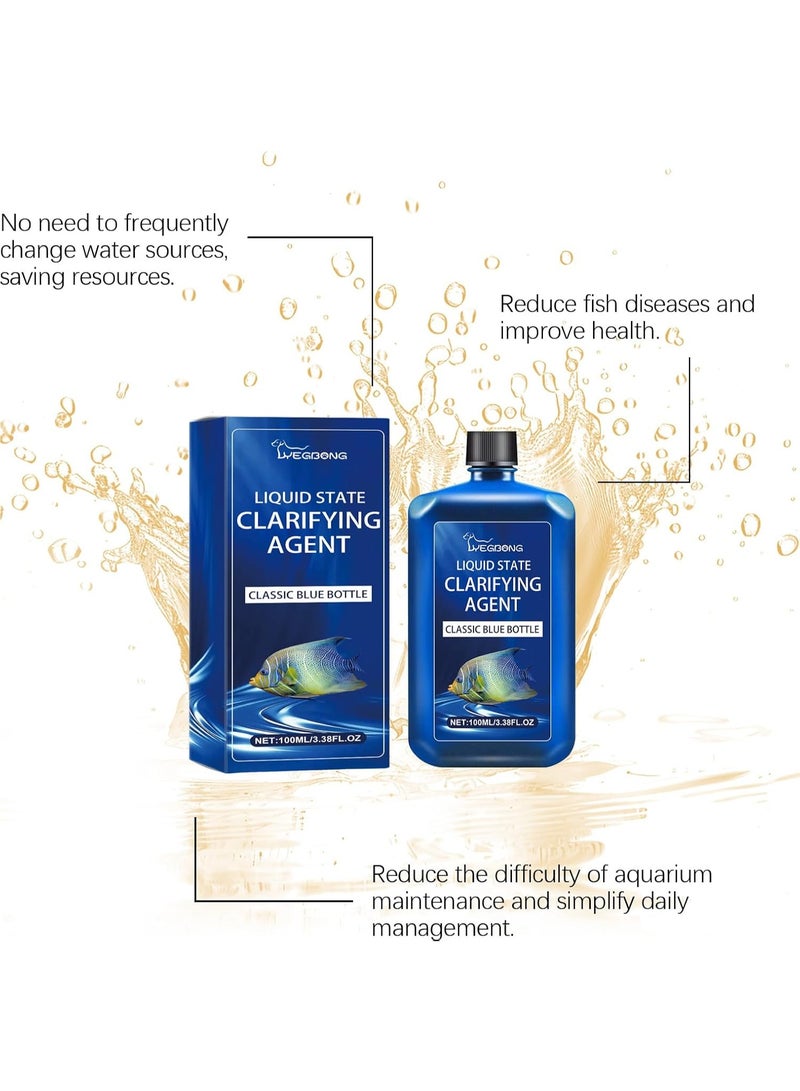 YEGBONG Liquid State Clarifying Agent, All-Natural Aquarium Algae Remover, Fish Tank Cleaner with Beneficial Bacteria & Enzymes, Safe for Freshwater & Saltwater Fish, Keeps Tank Clear and Healthy 100ml - Image 5