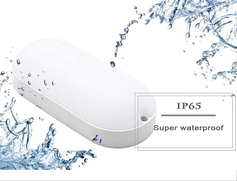 Homenique Waterproof Bulkhead Wall Spot Light Bulb Not Included White 20X10X9 cmAC Metal - Image 4