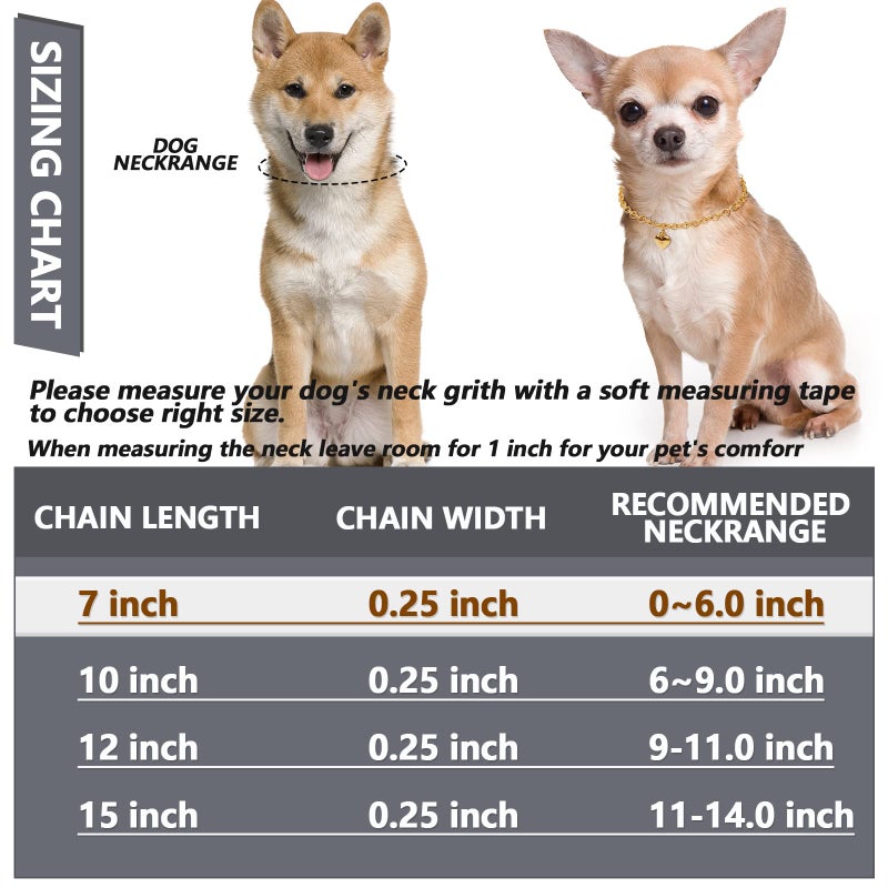 HOWWFALY Dog Collar and Cat Chain Necklace Stainless Steel Adjustable 18K Gold Heart-Shaped Necklace for Small Pets Cats Kitten Puppy (Gold, 7 inch) - Image 3
