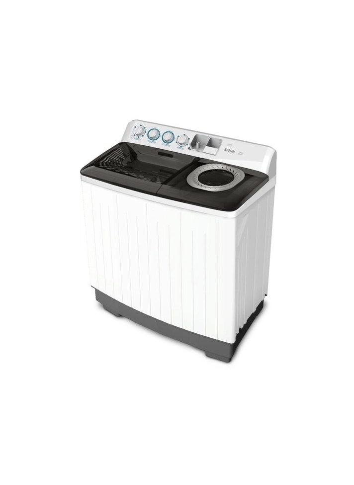 EDISON Edison Twin Tub Washing Machine, 10 kg, Top Load - White Grey 