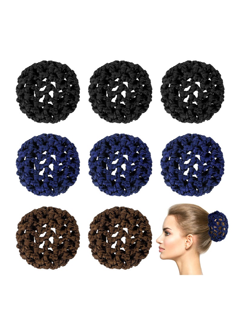 SYOSI 8 قطع من غطاء كعكة شعر الباليه وشبكات الرقص المرنة وتصفيف الشعر وأغطية الرأس للتزلج - Image 1
