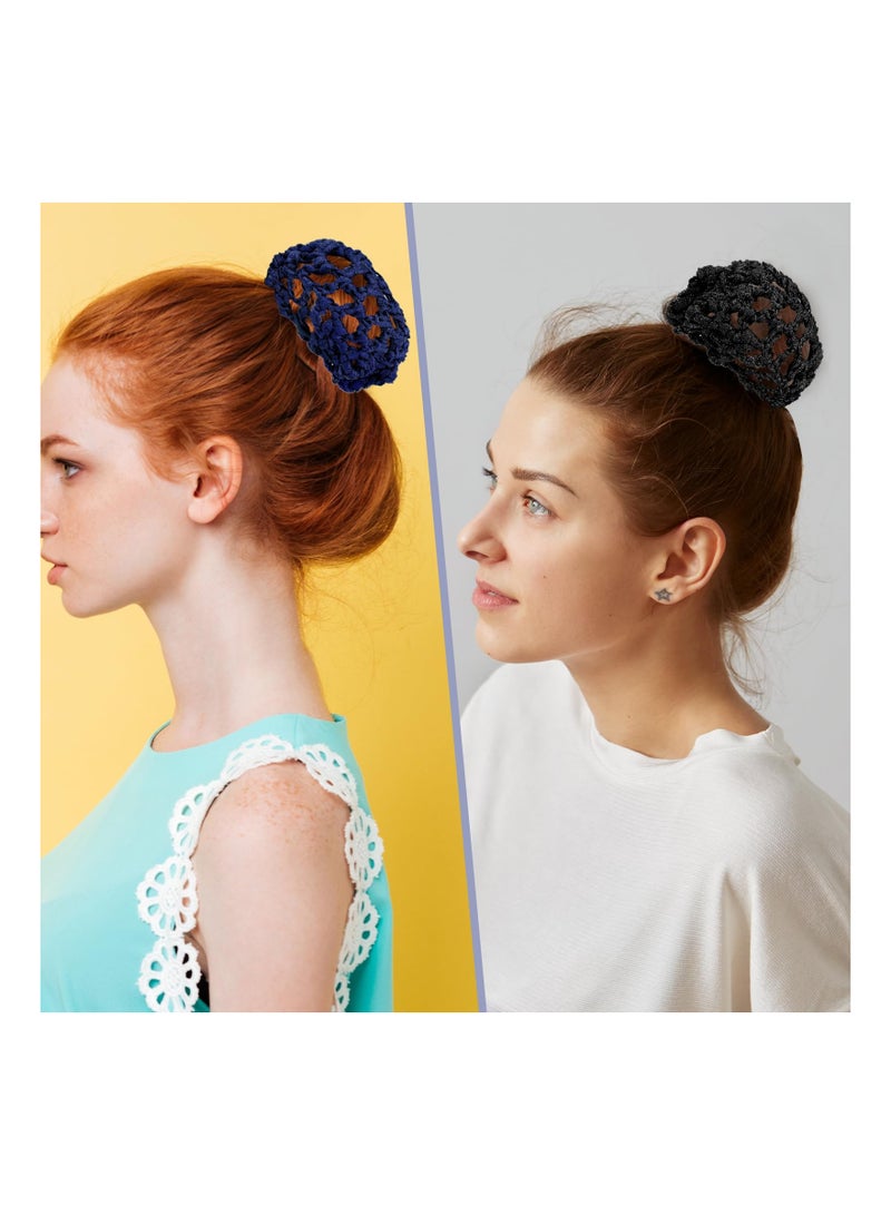 SYOSI 8 قطع من غطاء كعكة شعر الباليه وشبكات الرقص المرنة وتصفيف الشعر وأغطية الرأس للتزلج - Image 2