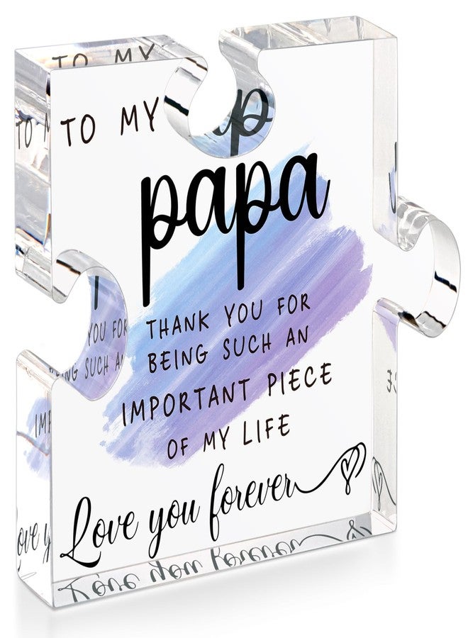 Cituarko Papa Gifts from Grandkids - Papa Gifts from Grandchildren - Best Papa, Grandpa, Grandfather Gifts Card, Papa Fathers Day, Grandparents Day, Birthday Gifts from Grandkids - Papa Puzzle Piece - Image 1