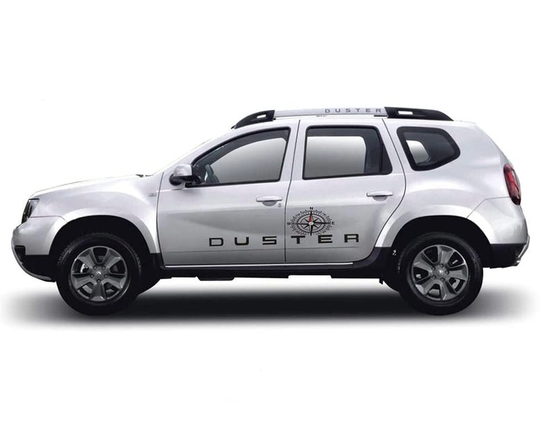 Automaze Car Body Stickers Graphics For Renault Duster, Black Compass Edition, Both Sides, Model-0341 - Image 1