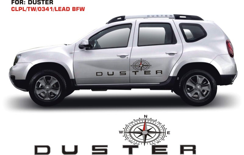 Automaze Car Body Stickers Graphics For Renault Duster, Black Compass Edition, Both Sides, Model-0341 - Image 2