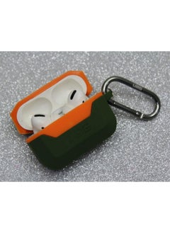 Ecosystem Compatible with AirPod Pro Case Full-Body Protective Soft-Touch Hard Case with Detachable Carabiner, Standard Issue Hard Case (Green - Orange) - pzsku/Z04D90029A94A1CF564EAZ/45/_/1705164908/cbaead62-1ddb-4dd3-8bec-be455f6ce30c