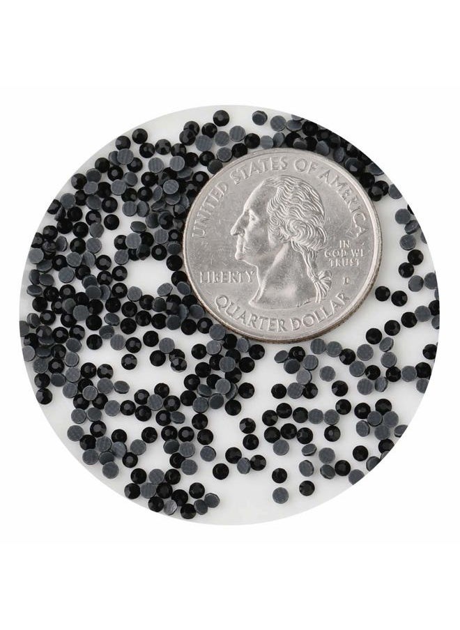BEADSLAND Crystal Hotfix Rhinestone,Machine Cut Stone 2880pcs/pkg (Black,SS6/2mm)  - Image 2