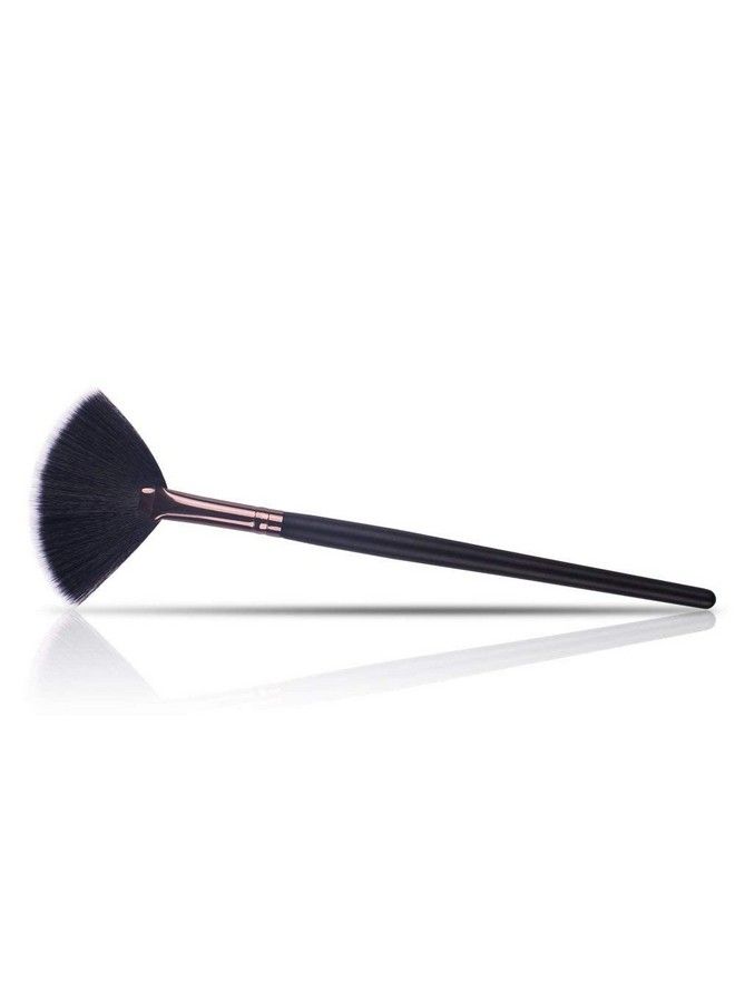 SUNISA Black Slim Fan Makeup Highlighter Cosmetic Makeup Brush For Womens And Girls (Pack Of 1) - Image 3