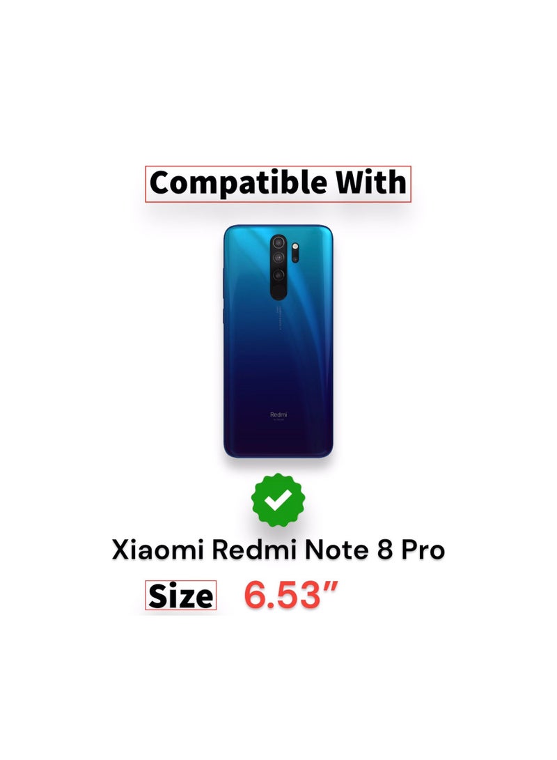 For Xiaomi Redmi Note 8 Pro Clear View Flip Case , Without Sensor , Stand Watching Position , Mirror Full Protection Cover Compatible With Xiaomi Redmi Note 8 Pro (6.53') (Purple) - Image 5