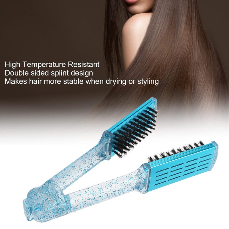 klarako Hair Straightener, Hair Straightening Comb, Double Sided Brush Clamp Hair Straightener, Hair Straightener Clamp Brush, DIY Salon Hairdressing Hair Straightener - Image 2