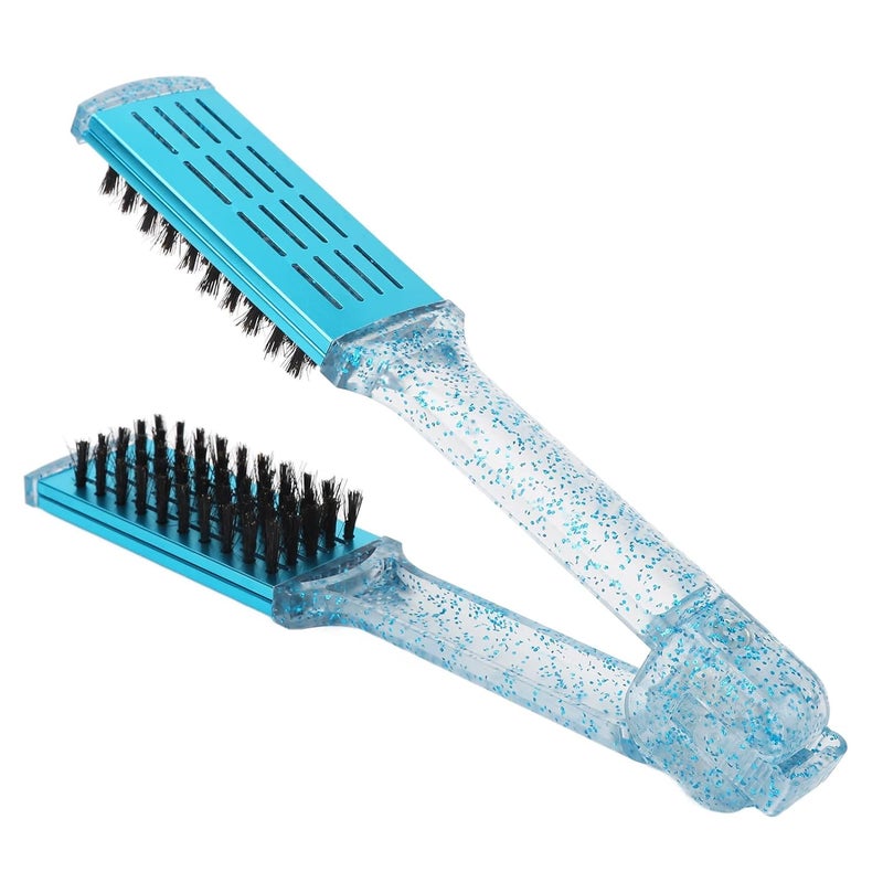 klarako Hair Straightener, Hair Straightening Comb, Double Sided Brush Clamp Hair Straightener, Hair Straightener Clamp Brush, DIY Salon Hairdressing Hair Straightener - Image 1