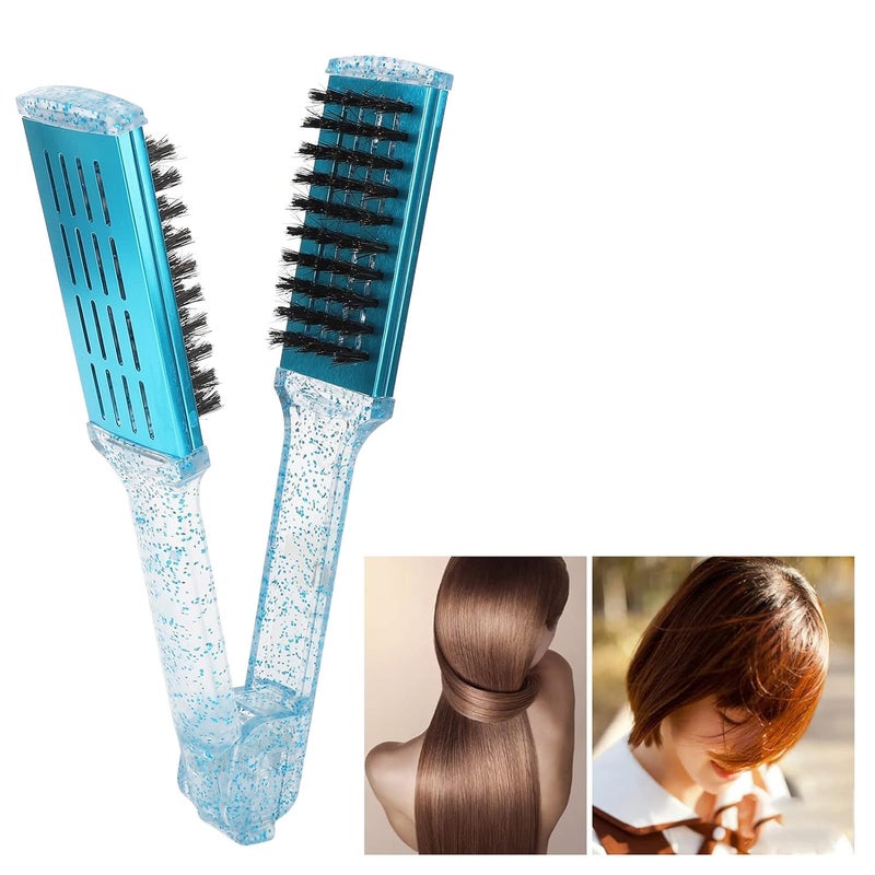 klarako Hair Straightener, Hair Straightening Comb, Double Sided Brush Clamp Hair Straightener, Hair Straightener Clamp Brush, DIY Salon Hairdressing Hair Straightener - Image 5