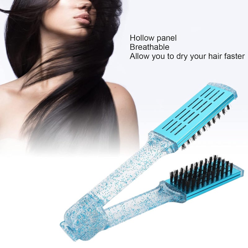 klarako Hair Straightener, Hair Straightening Comb, Double Sided Brush Clamp Hair Straightener, Hair Straightener Clamp Brush, DIY Salon Hairdressing Hair Straightener - Image 3