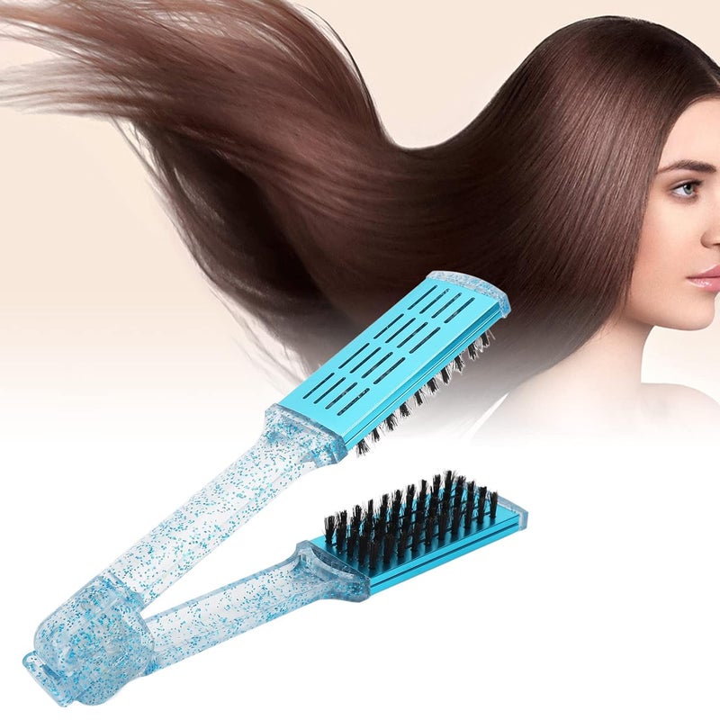klarako Hair Straightener, Hair Straightening Comb, Double Sided Brush Clamp Hair Straightener, Hair Straightener Clamp Brush, DIY Salon Hairdressing Hair Straightener - Image 4