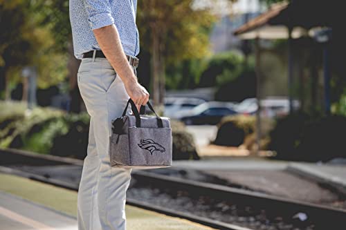 Picnic TIME NFL Denver Broncos On The Go Lunch Bag Soft Cooler Lunch Box Insulated Lunch Bag Heathered Gray - Image 3