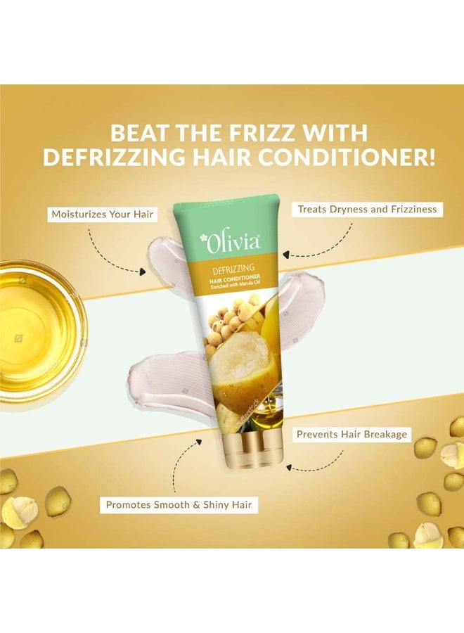 Olivia Defrizzing Hair Conditioner With Marula Oil | Prevents Damaged And Dry Hair - Deep Conditions Damaged Hair - Paraben Free - 200Ml - Image 2