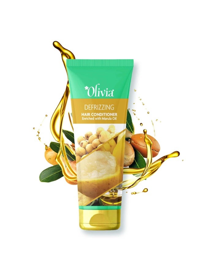 Olivia Defrizzing Hair Conditioner With Marula Oil | Prevents Damaged And Dry Hair - Deep Conditions Damaged Hair - Paraben Free - 200Ml - Image 1