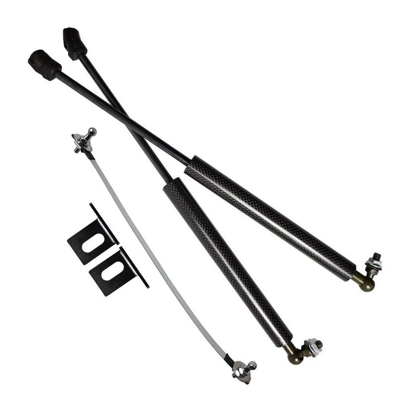 TSUBASA Lift Supports Struts for 20202024 Hyundai Elantra CN7 Front Bonnet Hood Modify Carbon Fiber Gas Charged Shock Dampers Spring Bar 2 PCS Black Carbon Fiber