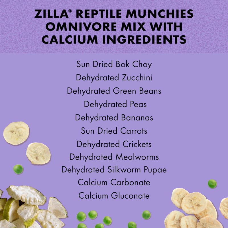 Zilla Reptile Munchies, Omnivore Mix with Calcium 4 oz. - Image 5