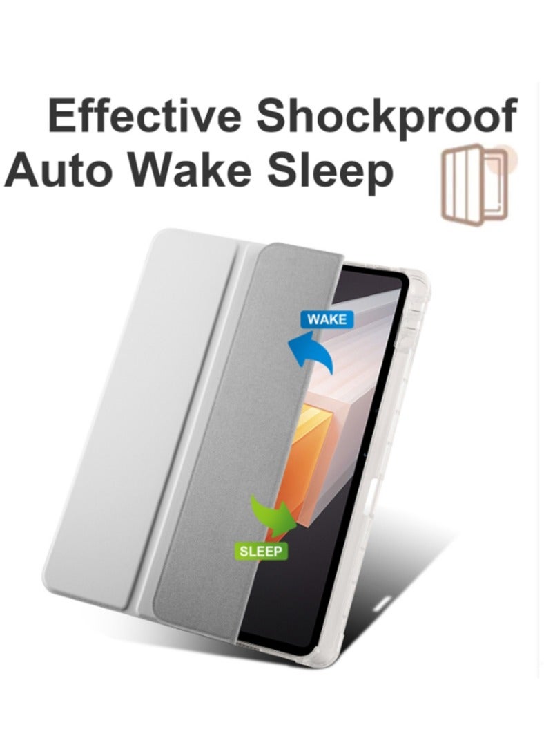 مجد وسادة x8a 11 بوصةحالة     ، وسائد هوائية شفافة ، مع القلم الأخدود المضادة للسقوط ، غطاء حماية الكمبيوتر اللوحي ، ثلاثة أضعاف متعددة زاوية التصميم ، التلقائي الصحوة / النوم ، والجلود الناعمة - Image 2