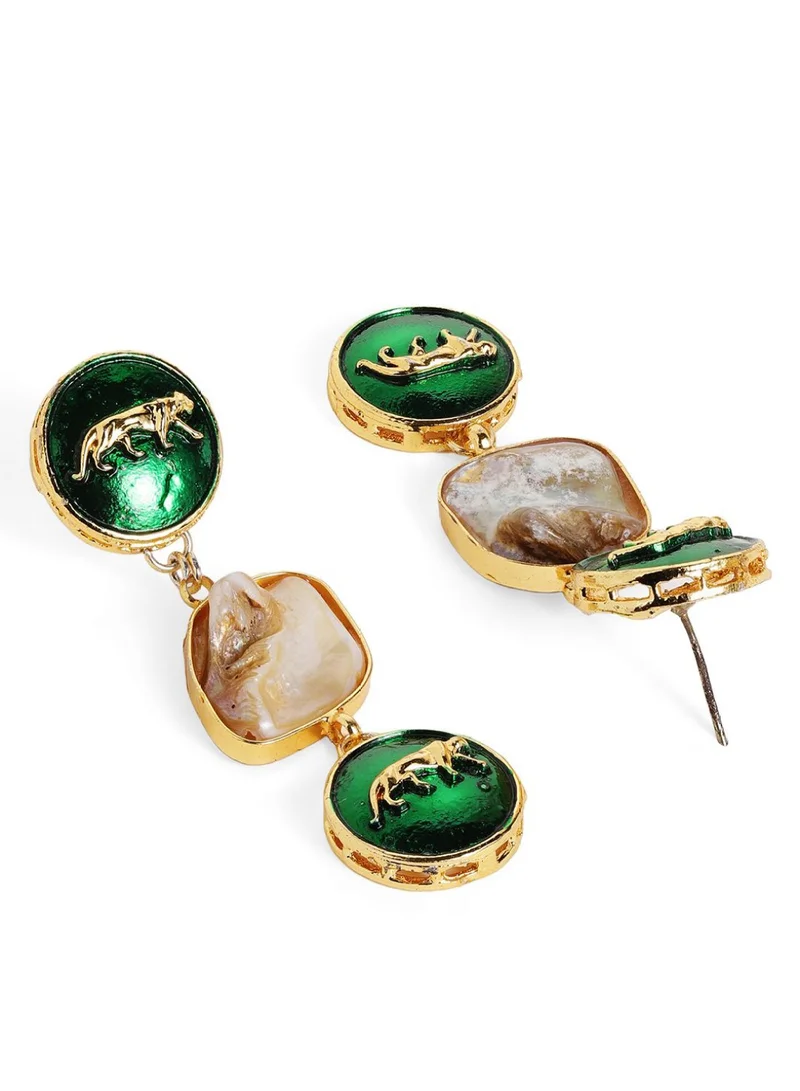 Priyaasi Sequinned Kundan Ring Nosepin