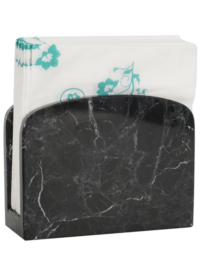 RADICALn - RADICALn Handmade Black Marble Napkin Holder Perfect for Wall Decoration Table Top Decor Coffee Table Elegant Paper Towel Holder for Kitchen - Image 1