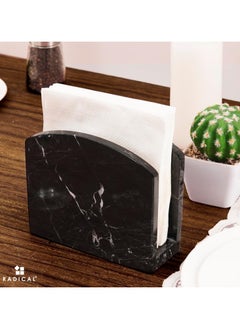 RADICALn Handmade Black Marble Napkin Holder Perfect for Wall Decoration Table Top Decor Coffee Table Elegant Paper Towel Holder for Kitchen - pzsku/Z04D9515D681BEB4424C5Z/45/_/1727435838/2e28054a-52fa-46f5-afad-156891a0e6cb