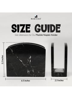 RADICALn Handmade Black Marble Napkin Holder Perfect for Wall Decoration Table Top Decor Coffee Table Elegant Paper Towel Holder for Kitchen - pzsku/Z04D9515D681BEB4424C5Z/45/_/1727435869/b04e94e0-3060-460c-a63d-b813e4591842