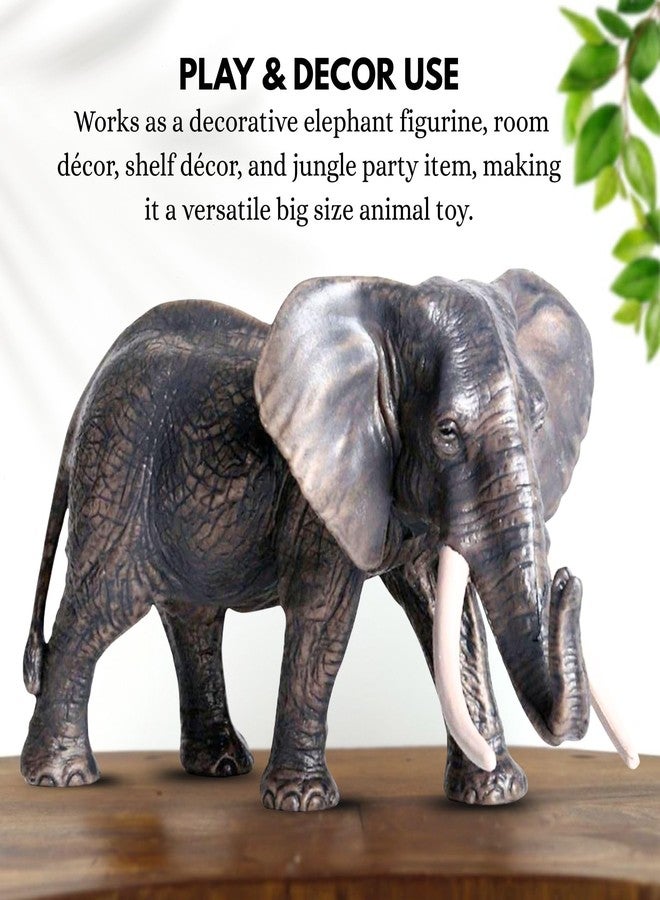 Mallexo Big Size Realistic 1PCs Elephant Animal Toy for Kids 3+ | Attractive Jungle Animals Elephant Action Figurine Toys for Boys and Girls Birthday Gift for Children Educational & Decoration Items - Image 5