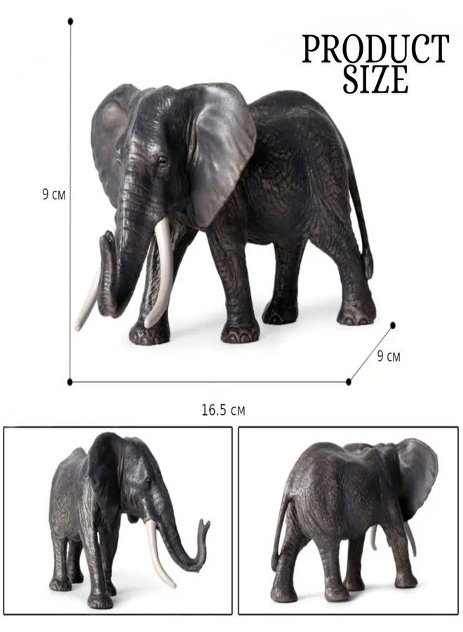 Mallexo Big Size Realistic 1PCs Elephant Animal Toy for Kids 3+ | Attractive Jungle Animals Elephant Action Figurine Toys for Boys and Girls Birthday Gift for Children Educational & Decoration Items - Image 4