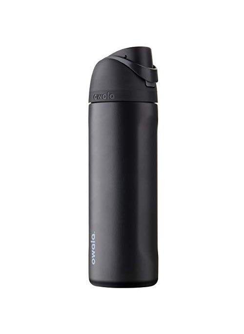 Owala Owala FreeSip Insulated Stainless Steel Water Bottle with Straw BPAFree Sports Water Bottle Great for Travel 24 Oz Very Very Dark 