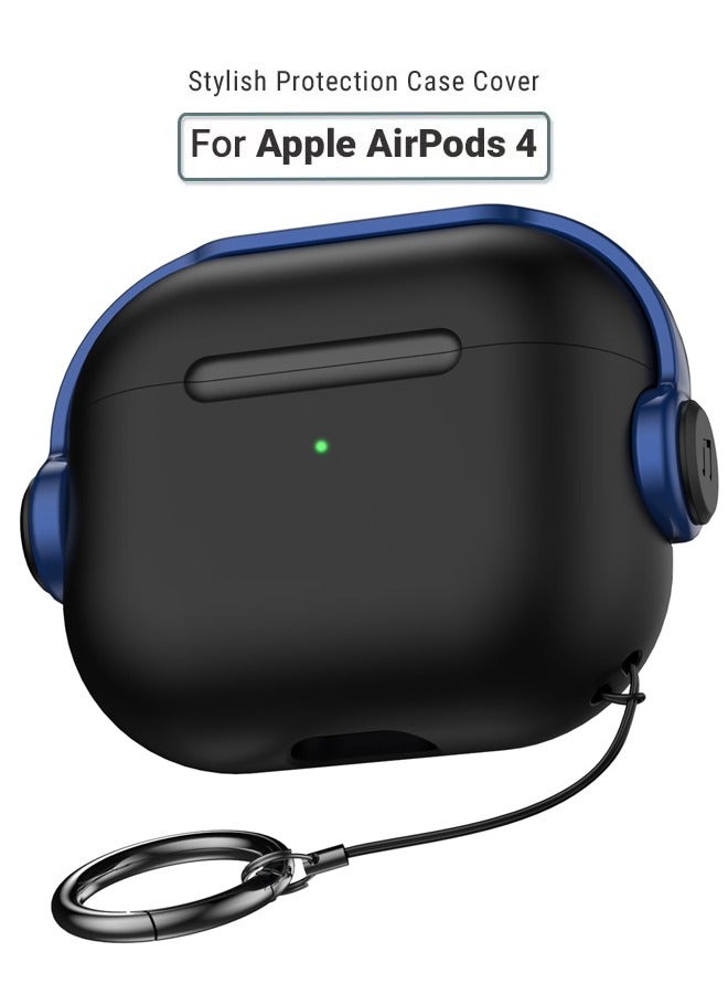 huanmate Apple AirPods 4 Premium Protection Case Cover - Black/Blue - Lightweight, Stylish Design, Accurate Cut-outs - Easy to Install & Remove - Durable Shield for Your Apple AirPods 4  - Image 1