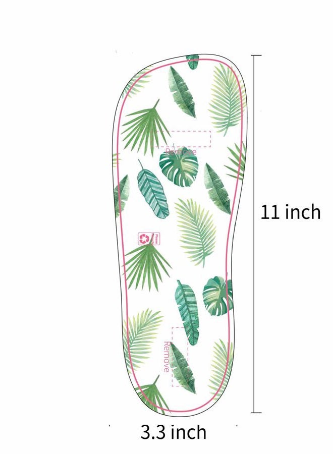 STICKONFEET 60 Pairs(120feets) Disposable Stick on Feet Pads for Sunless Airbrush Spray Tanning Palm Leaf Pattern From Fashionable Design - Image 3
