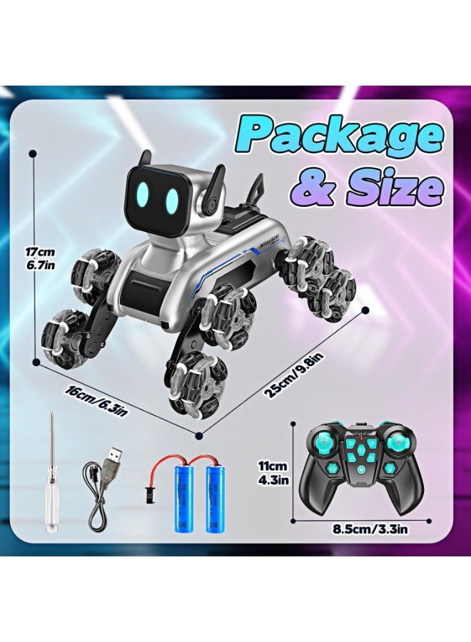 Smart Dog Robot for Kids - Interactive remote-controlled toy with music and lights, multi-directional movements and advanced 360° wheels - Image 5