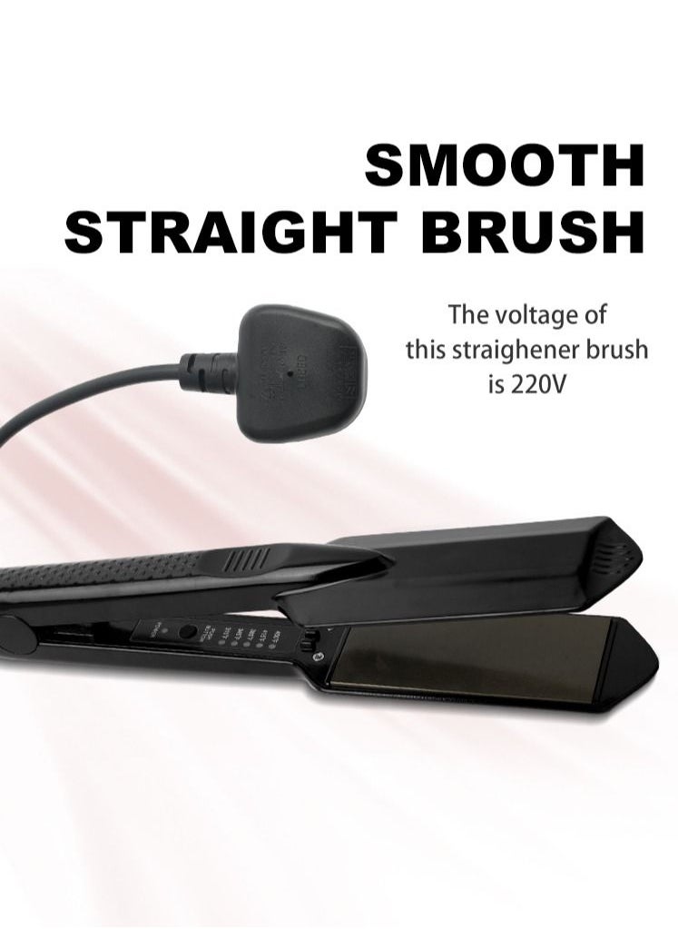 Uliova Uliova 450℉ Portable Hair Straightening Ceramic Flat Iron Black with Rotatable Power Cord  - Image 4