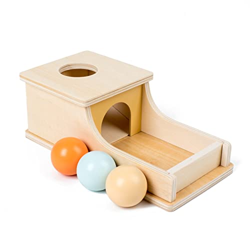 Busy edition Montessori Toys for Babies 612 Months Object Permanence Box Wooden Ball Drop Toy Play for 6 Month 1 2 3 Year Old Toddlers Infant Early Age Toy - Image 1