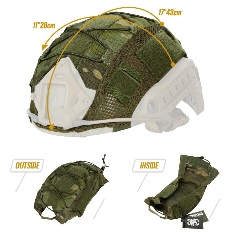 OneTigris Helmet Cover, Tactical Fast Helmet Cloth for Ops-Core Fast PJ Helmet in Size M/L, OneTigris PJ Airsoft Helmet in Size M/L(Without Helmet) - Image 4