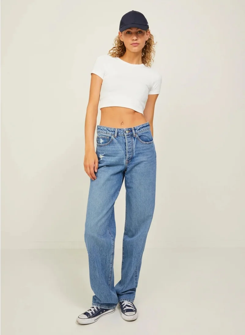 جي جي اكس اكس Crew Neck Ecru Women's T-Shirt 12217164