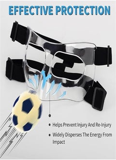 Generic Nose Guard for Broken Nose, Face Shield Masks for Soccer and basketball Sports, Adjustable for Adults and Teenagers, Suitable for Men and Women （Transparent model）  - Image 4