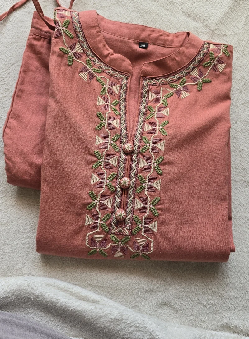 THUGFIT  PREMIUM COTTON COORD SET  PEACH M for Women | Best Price UAE
