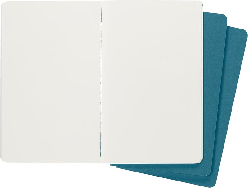 Cahier Journal, Soft Cover, Large (5" x 8.25") Plain/Blank, Brisk Blue, 80 Pages (Set of 3) - Image 3