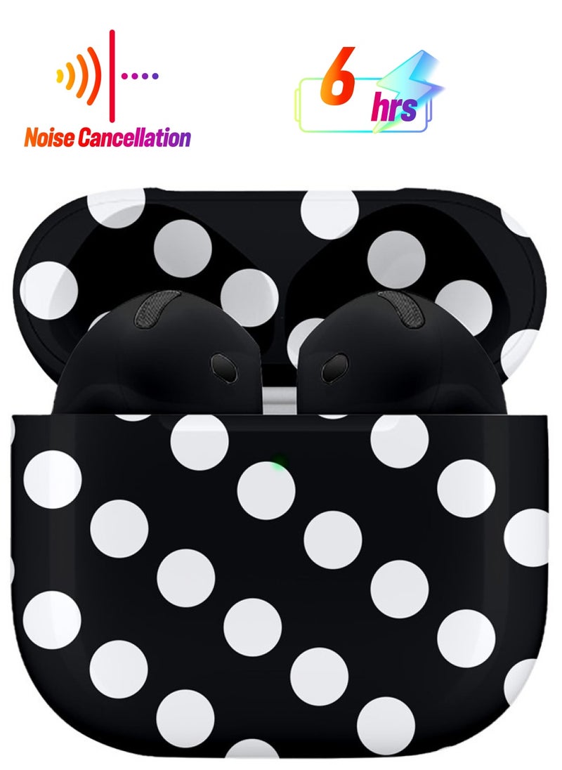 Craft MERLIN CRAFT CUSTOMIZED APPLE AIRPODS 4 ANC BLACK POLKA  - Image 1