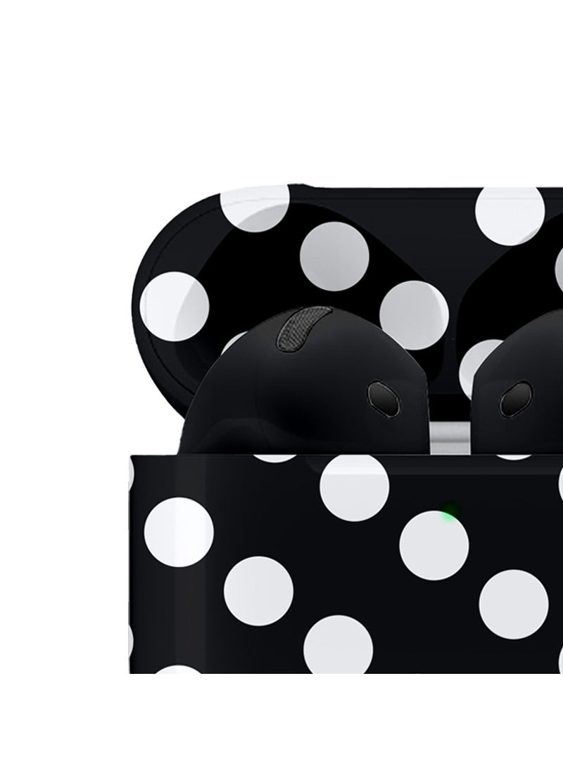 Craft MERLIN CRAFT CUSTOMIZED APPLE AIRPODS 4 ANC BLACK POLKA  - Image 3