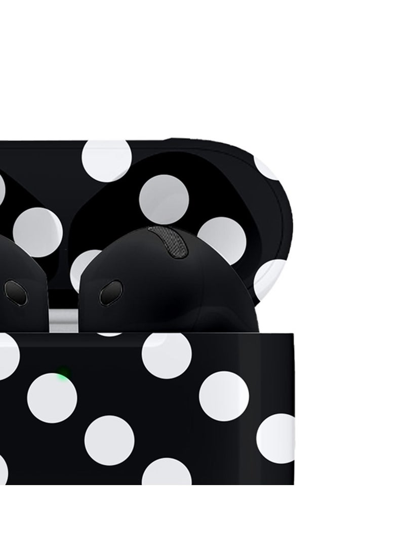 Craft MERLIN CRAFT CUSTOMIZED APPLE AIRPODS 4 ANC BLACK POLKA  - Image 4