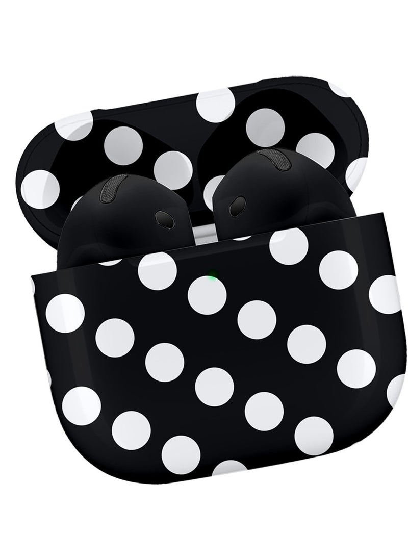Craft MERLIN CRAFT CUSTOMIZED APPLE AIRPODS 4 ANC BLACK POLKA  - Image 5