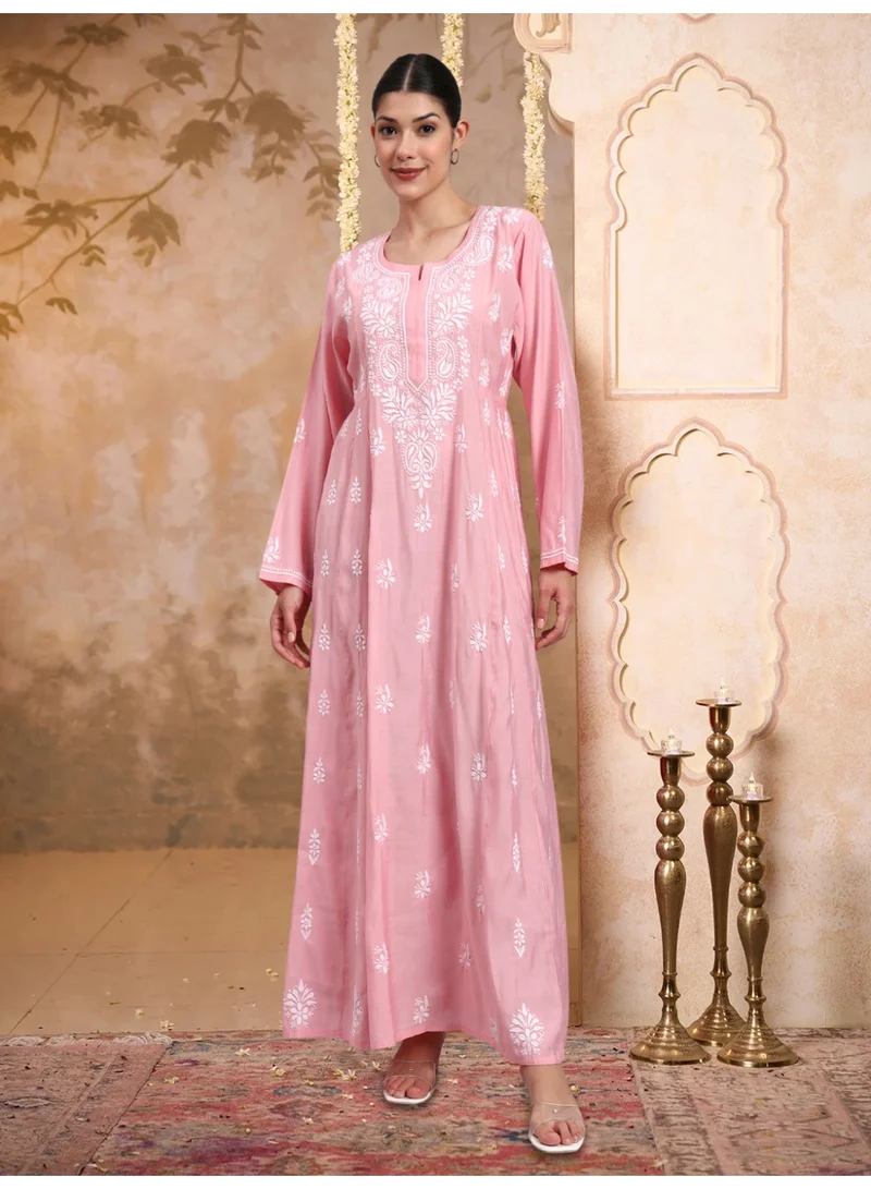 Alaya Hand Embroidered Chikankari Chanderi Jalabiya-AL4088
